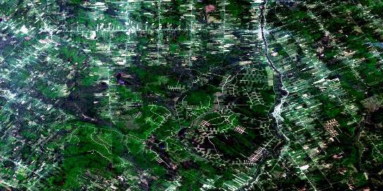 La Guadeloupe Satellite Map 021E15 at 1:50,000 scale - National Topographic System of Canada (NTS) - Orthophoto