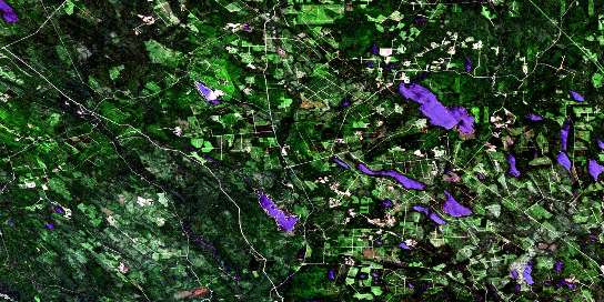 Mcdougall Lake Satellite Map 021G07 at 1:50,000 scale - National Topographic System of Canada (NTS) - Orthophoto