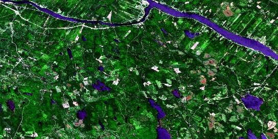 Canterbury Satellite Map 021G14 at 1:50,000 scale - National Topographic System of Canada (NTS) - Orthophoto