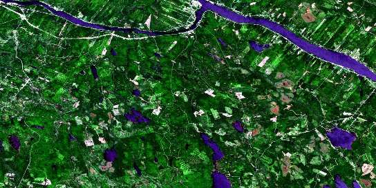Canterbury Satellite Map 021G14 at 1:50,000 scale - National Topographic System of Canada (NTS) - Orthophoto