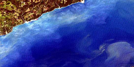 Salmon River Satellite Map 021H06 at 1:50,000 scale - National Topographic System of Canada (NTS) - Orthophoto
