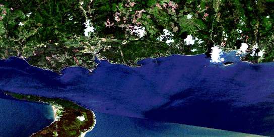 Parrsboro Satellite Map 021H08 at 1:50,000 scale - National Topographic System of Canada (NTS) - Orthophoto