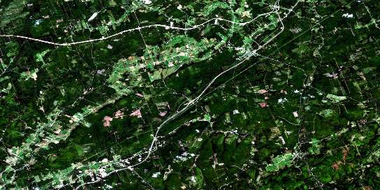 Petitcodiac Satellite Map 021H14 at 1:50,000 scale - National Topographic System of Canada (NTS) - Orthophoto