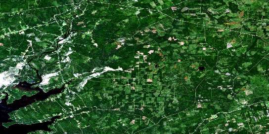 Chipman Satellite Map 021I04 at 1:50,000 scale - National Topographic System of Canada (NTS) - Orthophoto