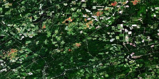 Salmon River Road Satellite Map 021I05 at 1:50,000 scale - National Topographic System of Canada (NTS) - Orthophoto