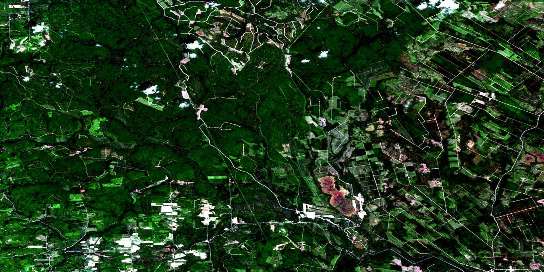 Juniper Satellite Map 021J11 at 1:50,000 scale - National Topographic System of Canada (NTS) - Orthophoto