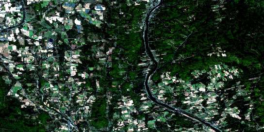 Perth-Andover Satellite Map 021J12 at 1:50,000 scale - National Topographic System of Canada (NTS) - Orthophoto