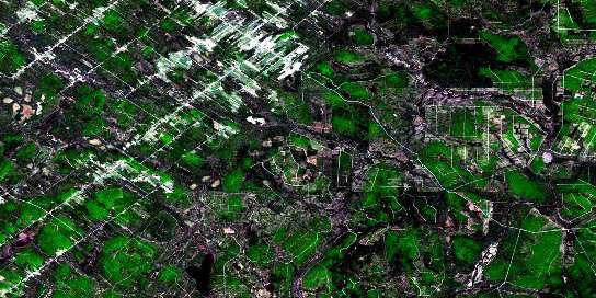 Saint-Pamphile Satellite Map 021K13 at 1:50,000 scale - National Topographic System of Canada (NTS) - Orthophoto