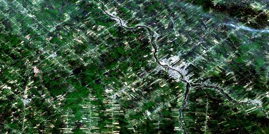 Beauceville Satellite Map 021L02 at 1:50,000 scale - National Topographic System of Canada (NTS) - Orthophoto