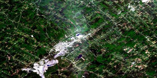 Thetford Mines Satellite Map 021L03 at 1:50,000 scale - National Topographic System of Canada (NTS) - Orthophoto