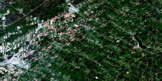 Victoriaville Satellite Map 021L04 at 1:50,000 scale - National Topographic System of Canada (NTS) - Orthophoto
