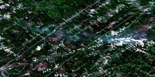 Lyster Satellite Map 021L05 at 1:50,000 scale - National Topographic System of Canada (NTS) - Orthophoto