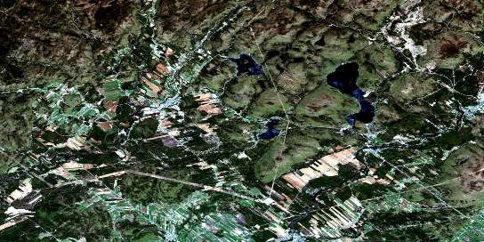 Saint-Raymond Satellite Map 021L13 at 1:50,000 scale - National Topographic System of Canada (NTS) - Orthophoto