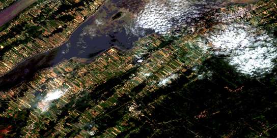 Saint-Raphael Satellite Map 021L15 at 1:50,000 scale - National Topographic System of Canada (NTS) - Orthophoto