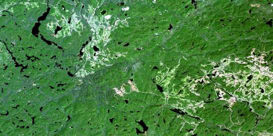 Lac St-Henri Satellite Map 021M12 at 1:50,000 scale - National Topographic System of Canada (NTS) - Orthophoto