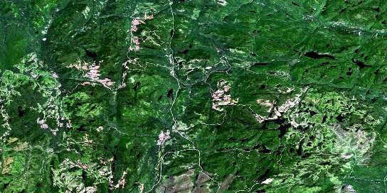 Lac Des Martres Satellite Map 021M15 at 1:50,000 scale - National Topographic System of Canada (NTS) - Orthophoto
