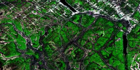 Estcourt Satellite Map 021N06 at 1:50,000 scale - National Topographic System of Canada (NTS) - Orthophoto