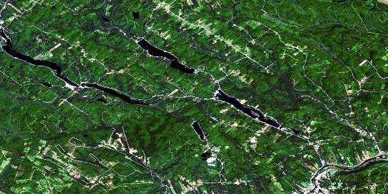 Lac-Baker Satellite Map 021N07 at 1:50,000 scale - National Topographic System of Canada (NTS) - Orthophoto