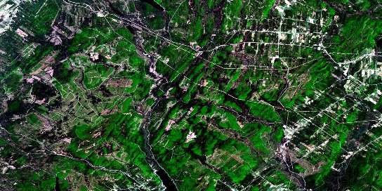 Saint-Honore Satellite Map 021N11 at 1:50,000 scale - National Topographic System of Canada (NTS) - Orthophoto
