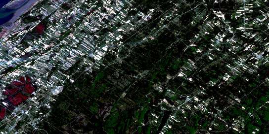 Saint-Modeste Satellite Map 021N14 at 1:50,000 scale - National Topographic System of Canada (NTS) - Orthophoto