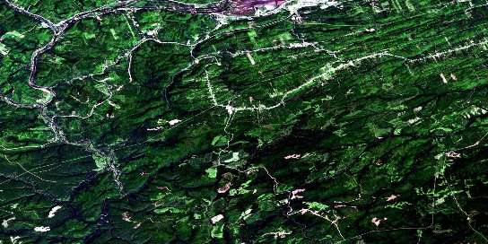 Atholville Satellite Map 021O15 at 1:50,000 scale - National Topographic System of Canada (NTS) - Orthophoto