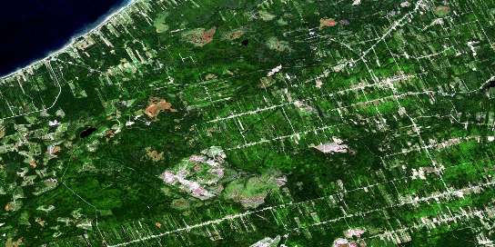 Burnsville Satellite Map 021P11 at 1:50,000 scale - National Topographic System of Canada (NTS) - Orthophoto