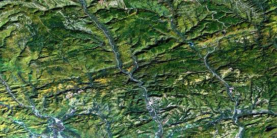 Lac Mckay Satellite Map 022A05 at 1:50,000 scale - National Topographic System of Canada (NTS) - Orthophoto