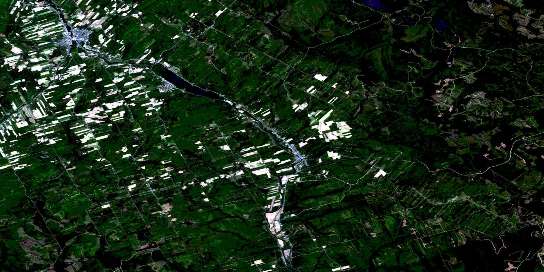 Causapscal Satellite Map 022B06 at 1:50,000 scale - National Topographic System of Canada (NTS) - Orthophoto