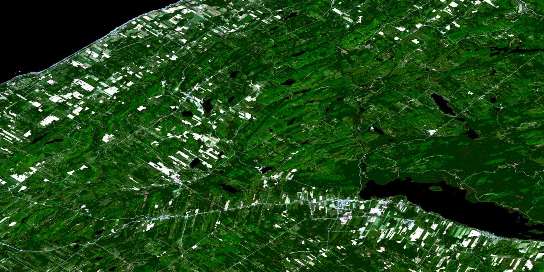 Sayabec Satellite Map 022B12 at 1:50,000 scale - National Topographic System of Canada (NTS) - Orthophoto