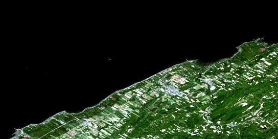 Mont-Joli Satellite Map 022C09 at 1:50,000 scale - National Topographic System of Canada (NTS) - Orthophoto