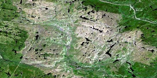 Riviere Portneuf Est Satellite Map 022C13 at 1:50,000 scale - National Topographic System of Canada (NTS) - Orthophoto