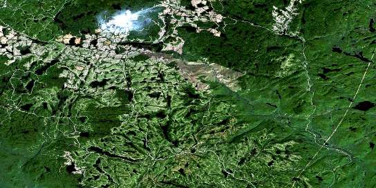 Lac Des Savanes Satellite Map 022D09 at 1:50,000 scale - National Topographic System of Canada (NTS) - Orthophoto