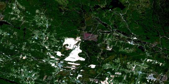 Saint-Ambroise Satellite Map 022D11 at 1:50,000 scale - National Topographic System of Canada (NTS) - Orthophoto