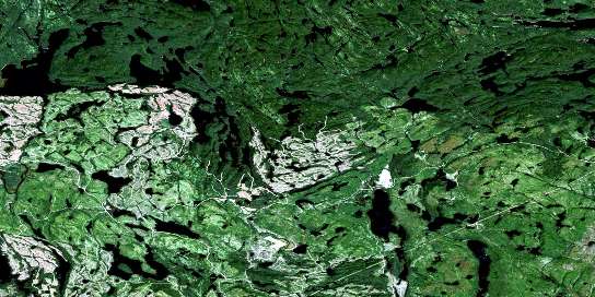 Lac Portneuf Satellite Map 022E01 at 1:50,000 scale - National Topographic System of Canada (NTS) - Orthophoto