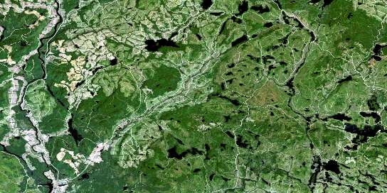 Lac La Capelliere Satellite Map 022E12 at 1:50,000 scale - National Topographic System of Canada (NTS) - Orthophoto