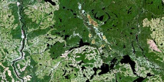 Lac Du Sapin Croche Satellite Map 022E13 at 1:50,000 scale - National Topographic System of Canada (NTS) - Orthophoto