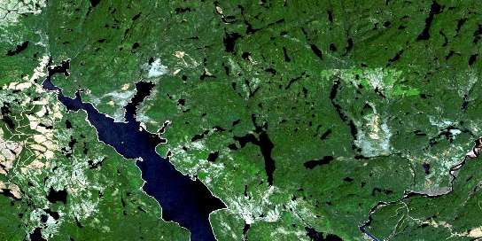 Riviere La Tourette Satellite Map 022E16 at 1:50,000 scale - National Topographic System of Canada (NTS) - Orthophoto