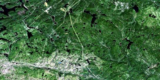 Lac Isidore Satellite Map 022F04 at 1:50,000 scale - National Topographic System of Canada (NTS) - Orthophoto