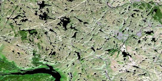 Lac Le Barbier Satellite Map 022F06 at 1:50,000 scale - National Topographic System of Canada (NTS) - Orthophoto