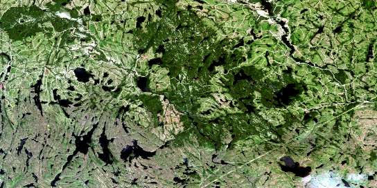 Lac Sedillot Satellite Map 022F11 at 1:50,000 scale - National Topographic System of Canada (NTS) - Orthophoto