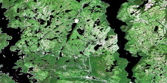 Riviere Vallant Satellite Map 022F15 at 1:50,000 scale - National Topographic System of Canada (NTS) - Orthophoto