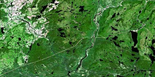 Lac Amariton Satellite Map 022F16 at 1:50,000 scale - National Topographic System of Canada (NTS) - Orthophoto