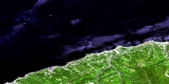 Air photo: Cap-Chat Satellite Image map 022G02 at 1:50,000 Scale