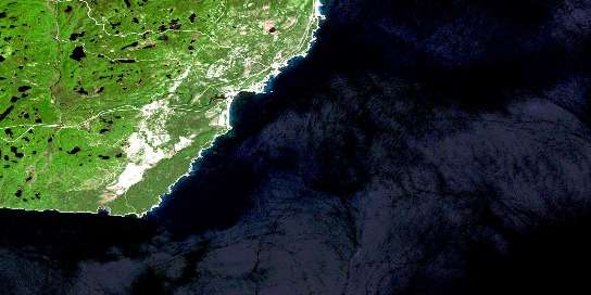 Air photo: Baie-Trinite Satellite Image map 022G06 at 1:50,000 Scale