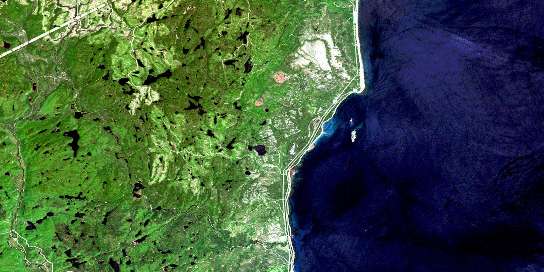 Air photo: Petite Riviere De La Trinite Satellite Image map 022G11 at 1:50,000 Scale