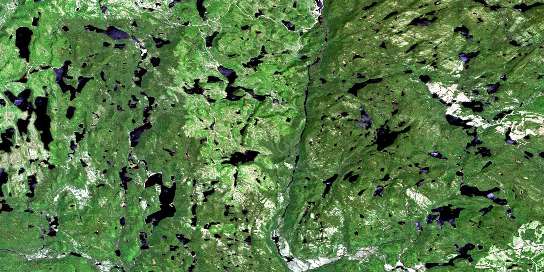 Lac Georgette Satellite Map 022G13 at 1:50,000 scale - National Topographic System of Canada (NTS) - Orthophoto