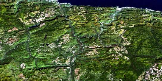 Air photo: Grande-Vallee Satellite Image map 022H03 at 1:50,000 Scale