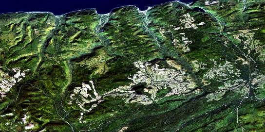 Air photo: Mont-Louis Satellite Image map 022H04 at 1:50,000 Scale