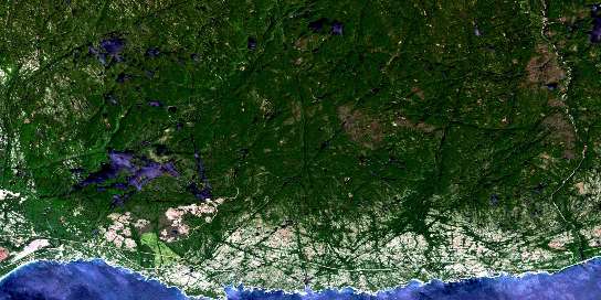 Air photo: Lac Matamec Satellite Image map 022I05 at 1:50,000 Scale