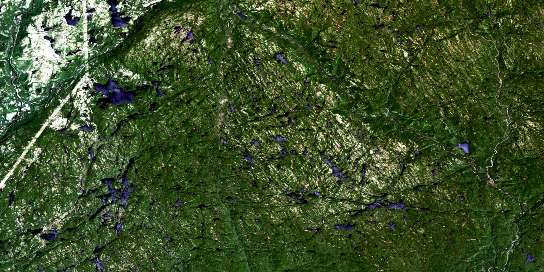 Lac Cacaoni Satellite Map 022I12 at 1:50,000 scale - National Topographic System of Canada (NTS) - Orthophoto